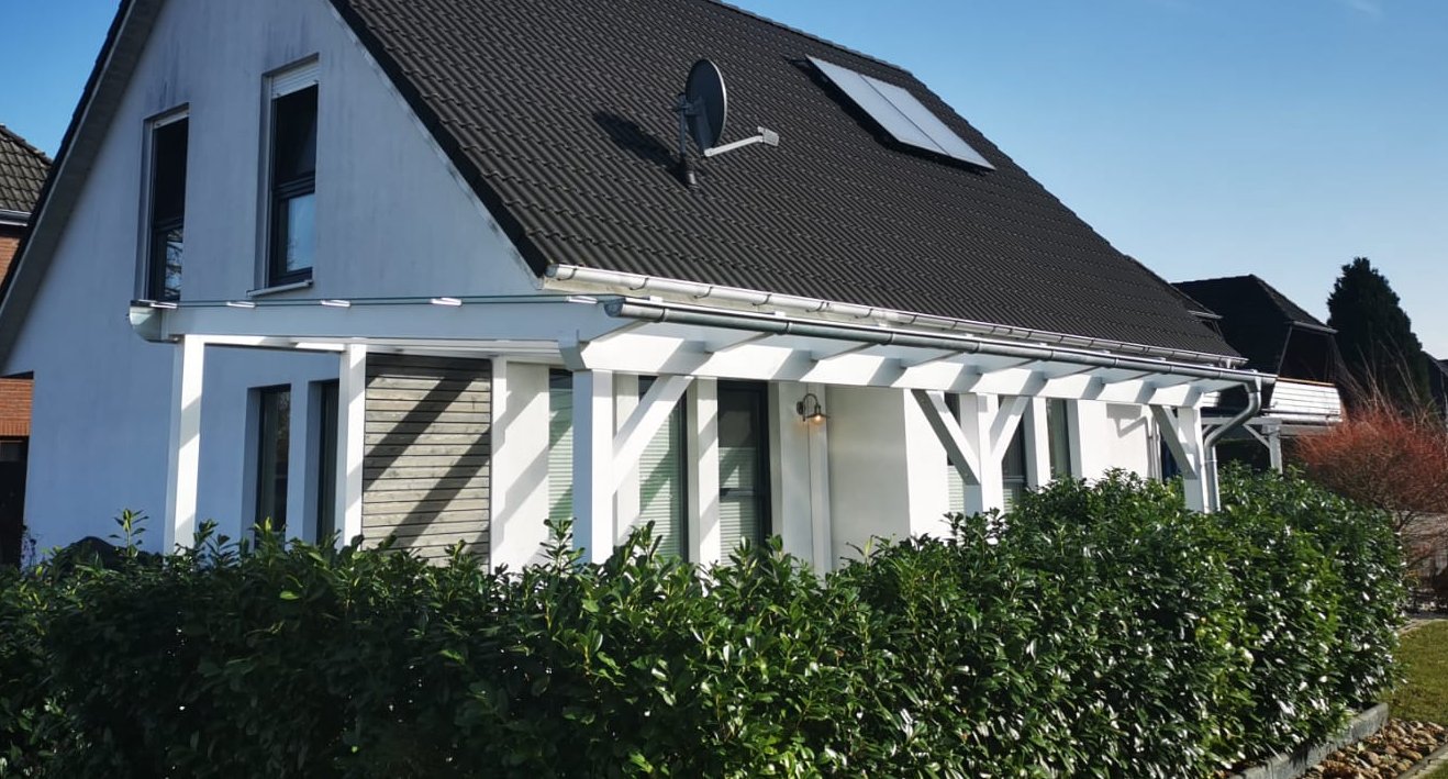 Terrassenüberdachung ragt über das Haus hinaus - am Haus vorbei für Hamburg Terrassenüberdachung ragt über das Haus hinaus - am Haus vorbei